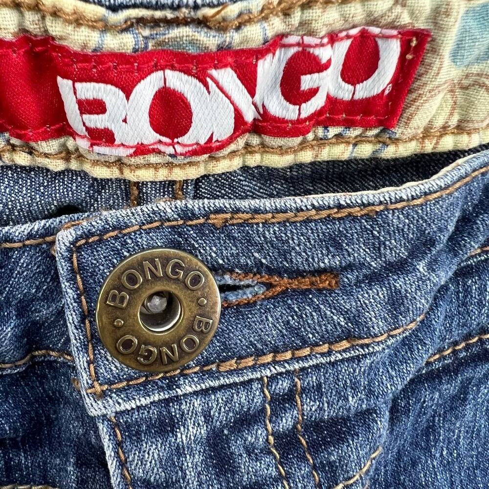Vintage Bongo Women's Denim Bermuda Shorts Size 9 Cuffed Hem - Picture 9 of 11